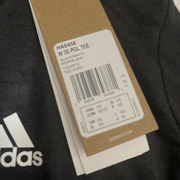 Own The Run XS Black V Neck NWT ADIDAS TEE Shirt - Picture 4 of 4